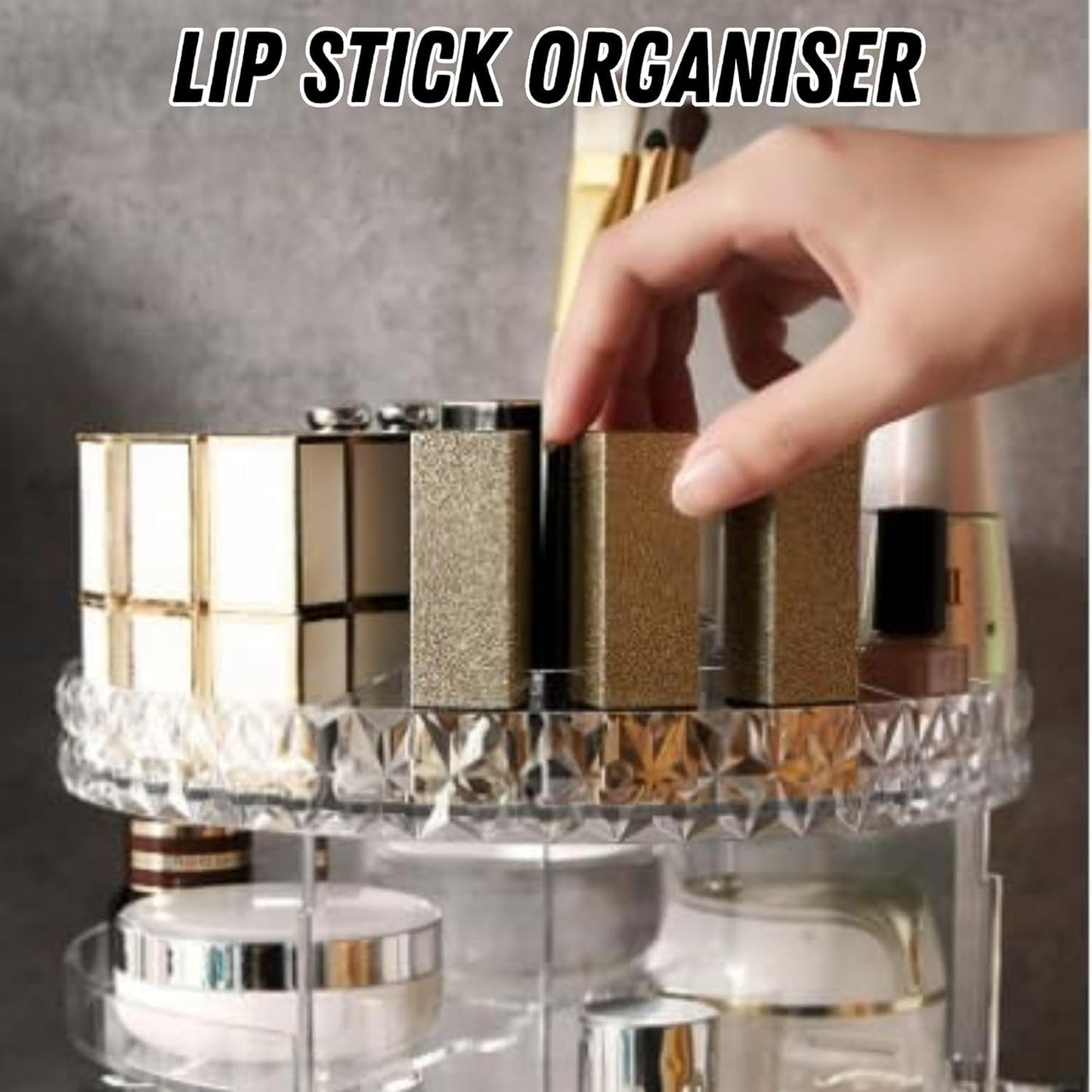 Panzy Home Makeup Organiser, 360 Degree Rotating Beauty Organiser for Cosmetic Perfume Jewellery,