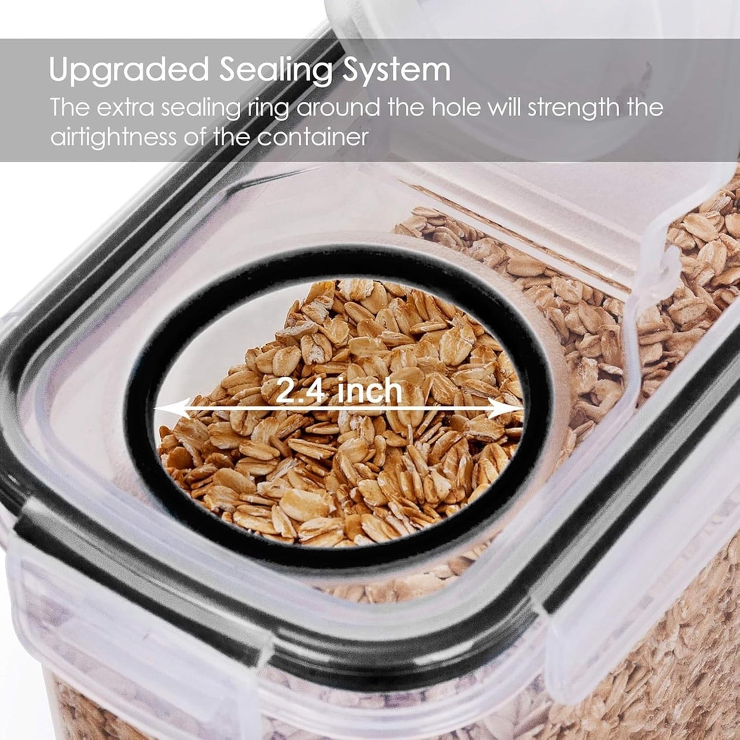 4L Cereal Storage Containers with Airtight Flip-Top Lids
