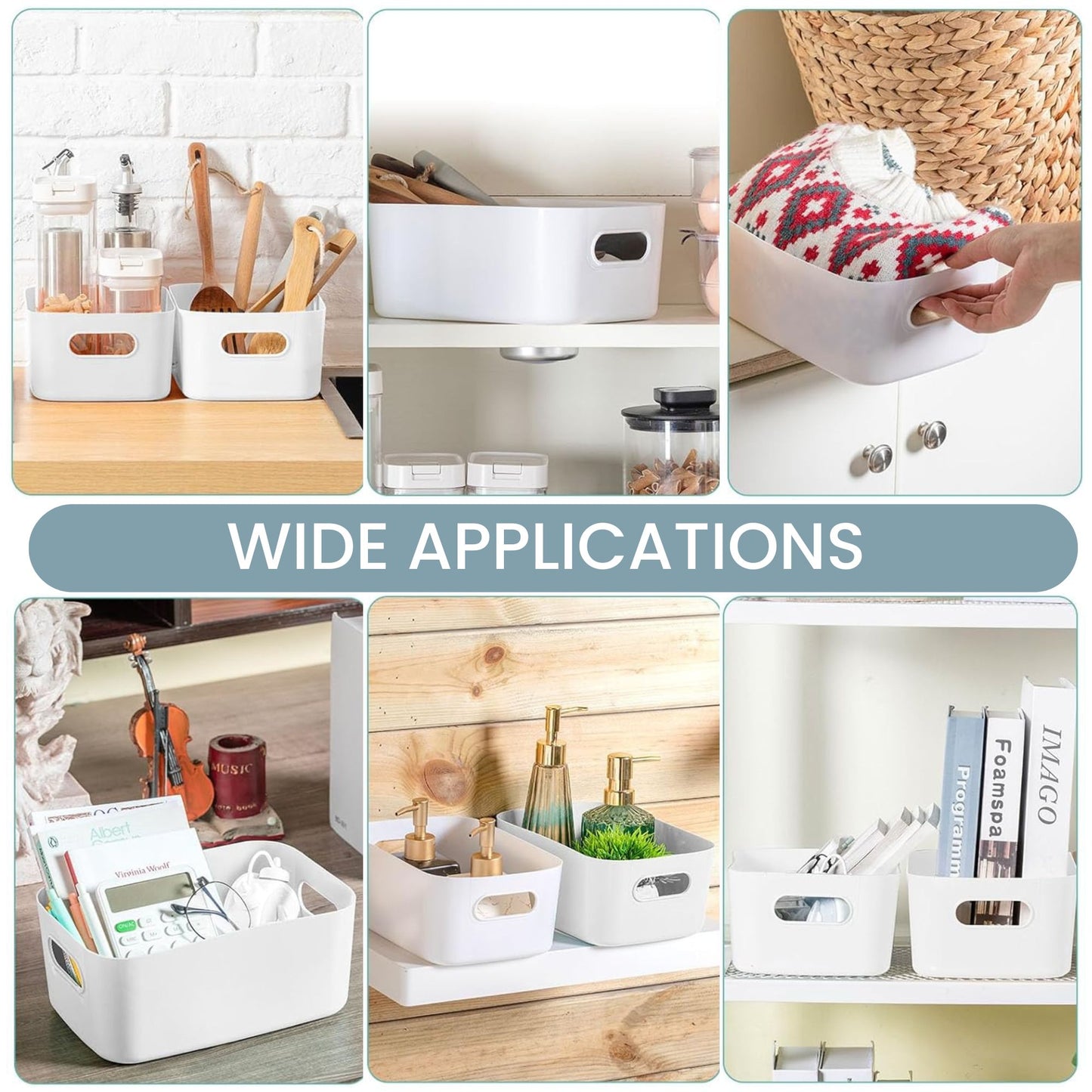 Storage baskets wide applications