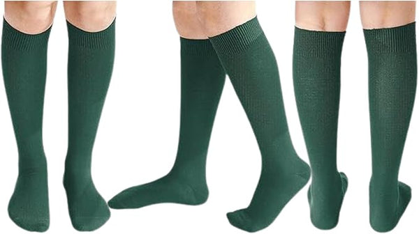 5 Pairs Children/Kids Girls Knee High Plain School Cotton Rich Socks