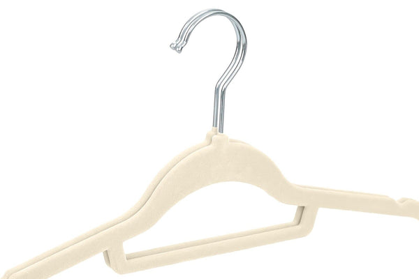 50 Velvet Hangers Non-Slip Clothes Coat Hangers Coat with Tie Bar and 360° Swivel Hook Space-Saving 0.6 cm Thick 43.5 cm Long, for Dresses Trousers