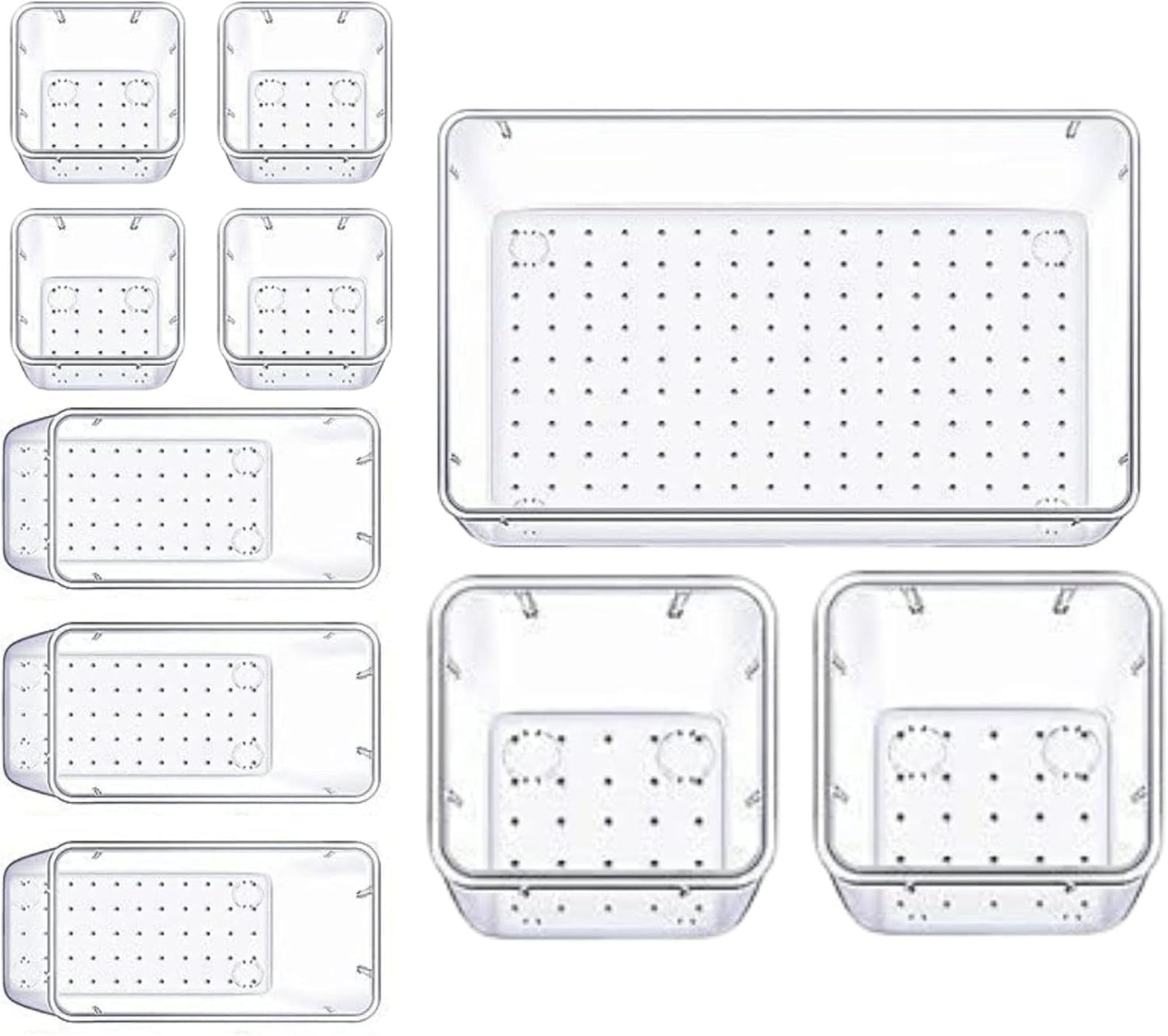 Panzy Home Clear Desk Drawer Organisers Trays
