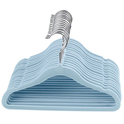 30 Pack Kids Velvet Clothes Hangers for Nursery Closet Organisation