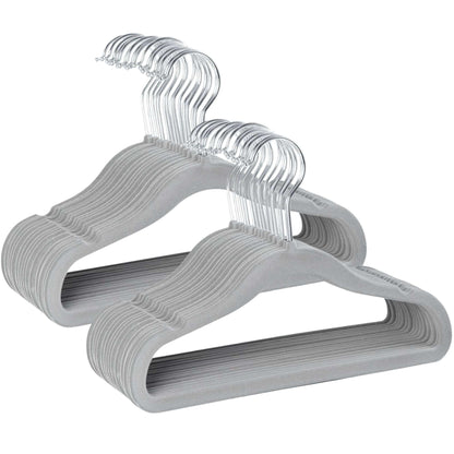 30 Pack Kids Velvet Clothes Hangers for Nursery Closet Organisation
