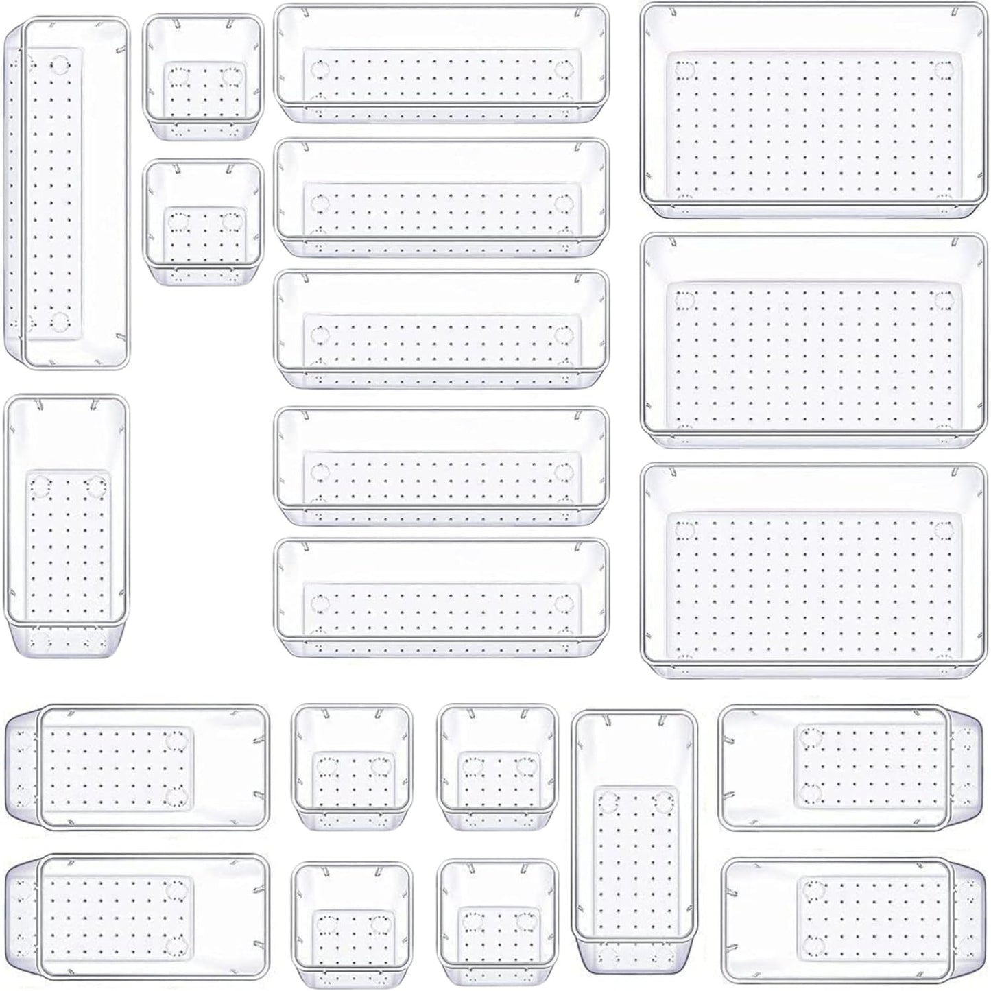 Panzy Home Clear Desk Drawer Organisers Trays