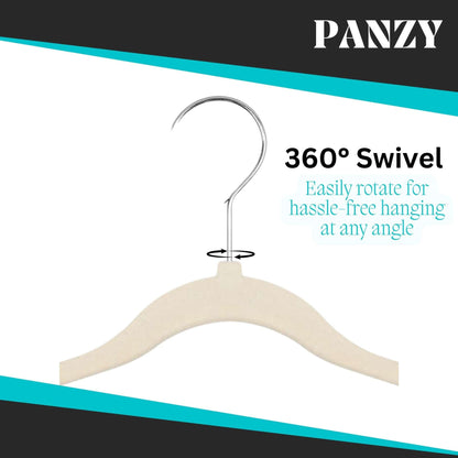 30 Pack Kids Velvet Clothes Hangers for Nursery Closet Organisation