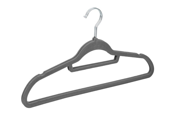 50 Velvet Hangers Non-Slip Clothes Coat Hangers Coat with Tie Bar and 360° Swivel Hook Space-Saving 0.6 cm Thick 43.5 cm Long, for Dresses Trousers