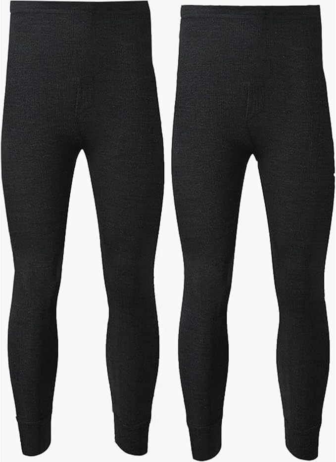 Pack of 2 Men's Thermal Trousers Long Johns Warm Underwear Baselayer