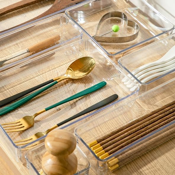 Panzy Home Clear Desk Drawer Organisers Trays