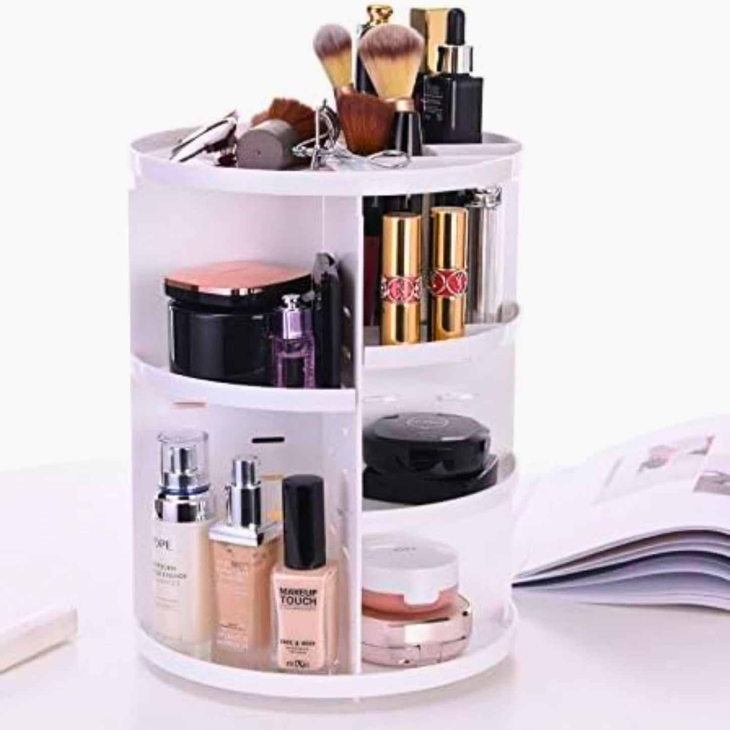 Panzy Home Makeup Organiser, 360 Degree Rotating Beauty Organiser for Cosmetic Perfume Jewellery,