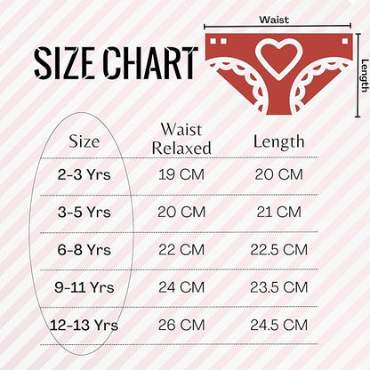 Kids Girls Briefs Knickers Underwear Plain 100% Cotton Pants 12 Pack