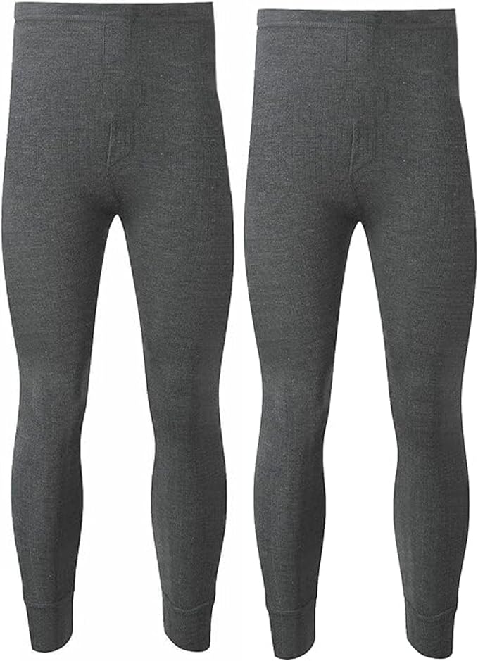 Pack of 2 Men's Thermal Trousers Long Johns Warm Underwear Baselayer