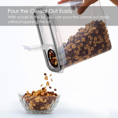 4L Cereal Storage Containers with Airtight Flip-Top Lids