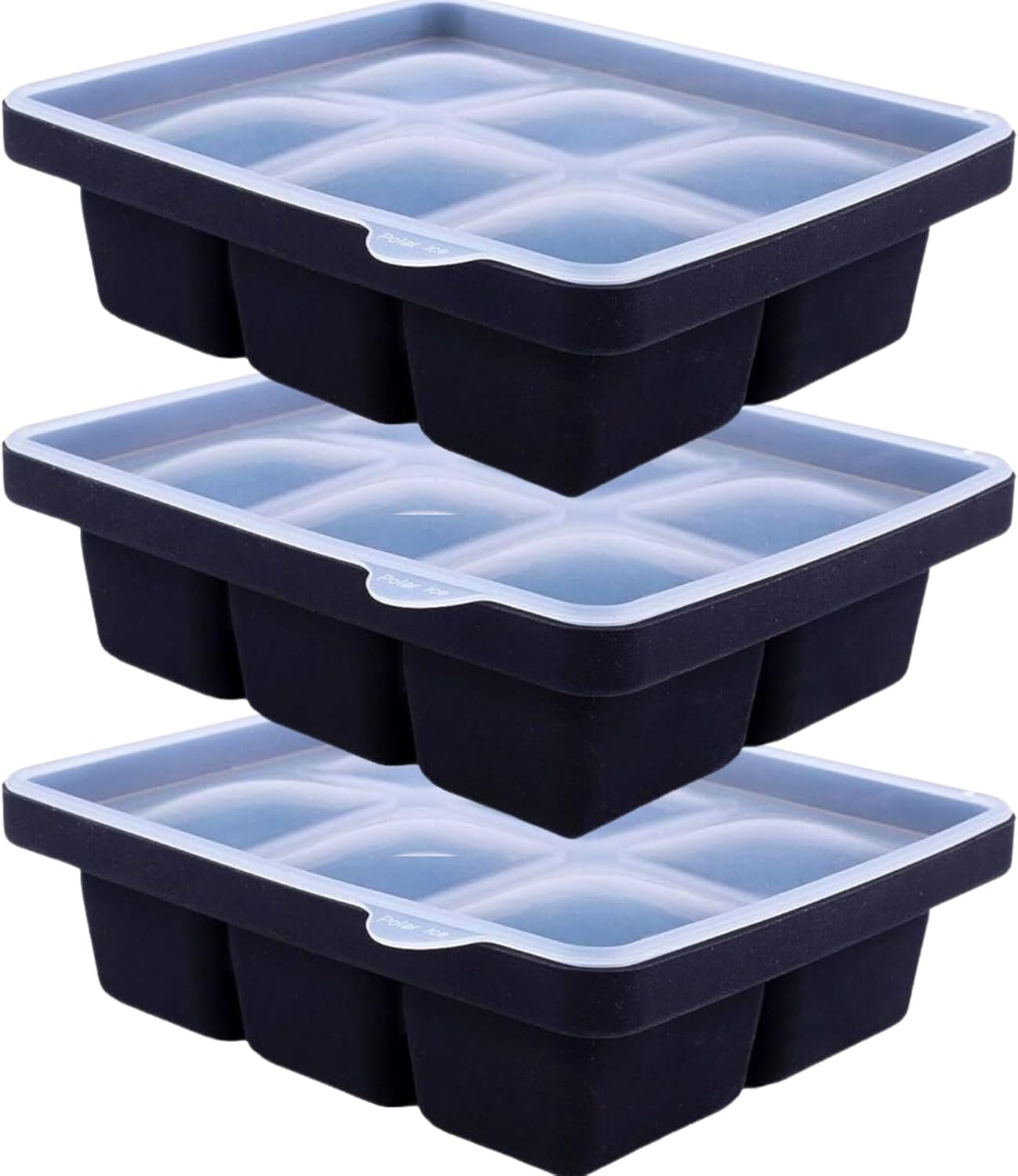 Panzy Home Large Silicone Ice Cube Tray 3 Pk