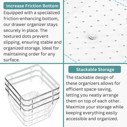 Panzy Home Clear Desk Drawer Organisers Trays