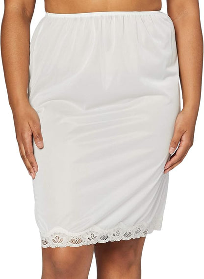 Panzy Women’s Half Slip with Lace Trim – Silky Underskirt
