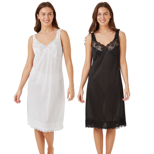 Panzy Ladies Full Slip 39” – Lace Trim Under Dress