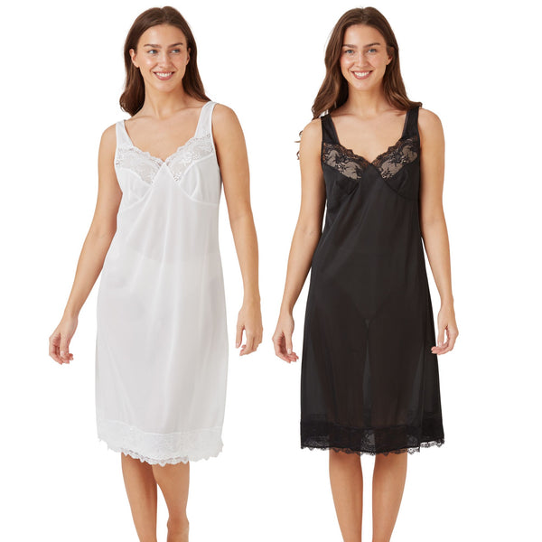 Panzy Ladies Full Slip 39” – Lace Trim Under Dress