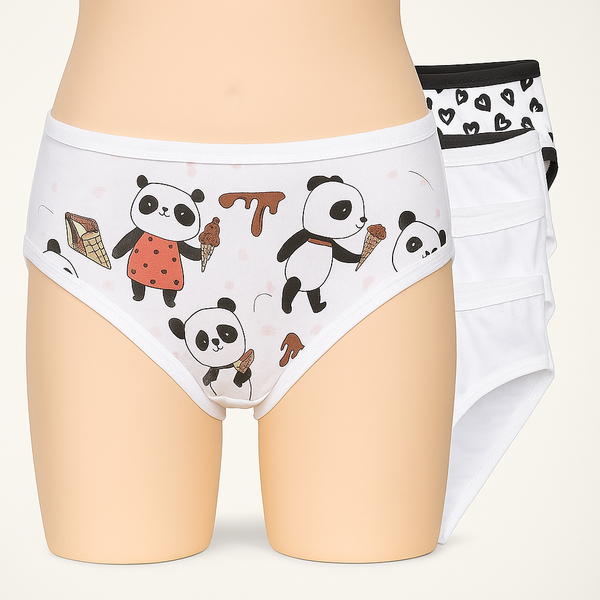 Kids Girls Briefs Knickers Underwear Plain 100% Cotton Pants 12 Pack