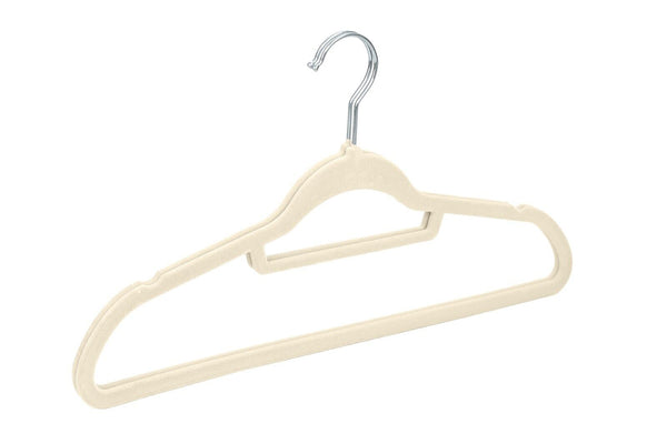 50 Velvet Hangers Non-Slip Clothes Coat Hangers Coat with Tie Bar and 360° Swivel Hook Space-Saving 0.6 cm Thick 43.5 cm Long, for Dresses Trousers