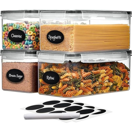 Panzy Home 3.2 L Noodle Storage Boxes with labels and marker pen