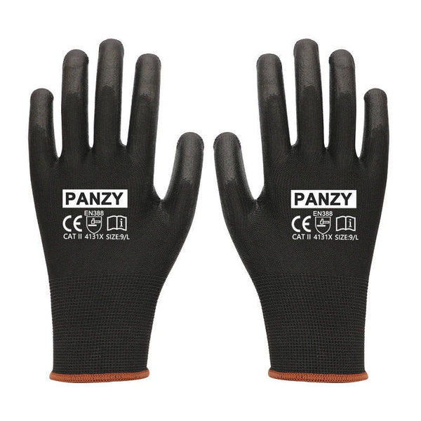 Panzy safety work gloves black colour Good grip