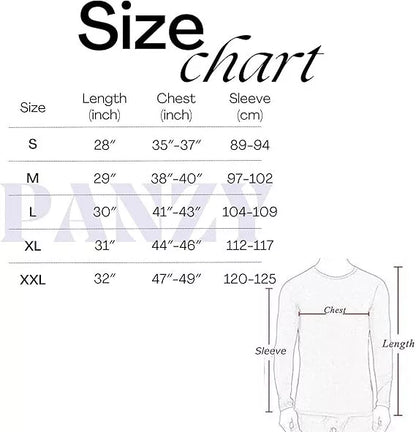 Panzy Men's Thermal Long Sleeve Top Pack of 2
