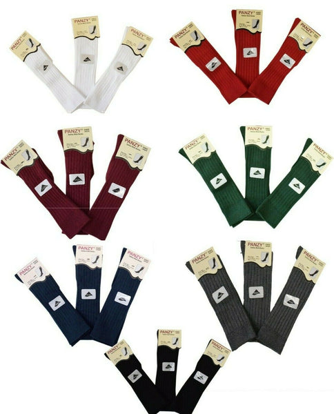 3 Girls Knee High Ribbed Long Girls School Socks  children kids All Size