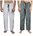 Men's Long Lounge Wear Pants Nightwear (Two Pack) Pyjama Bottoms Sleepwear